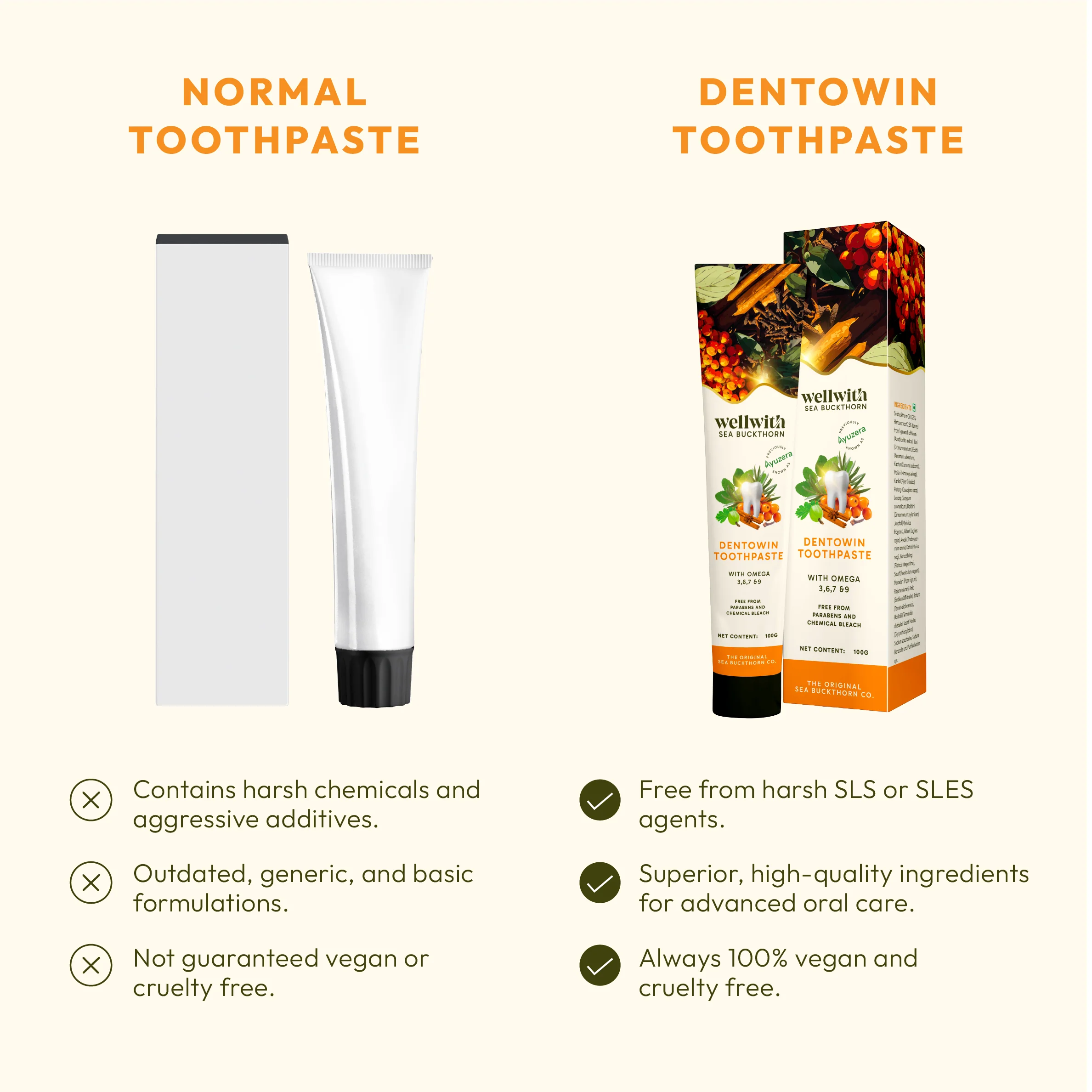 Dentowin Sea Buckthorn Herbal Toothpaste 100gm - Image 5
