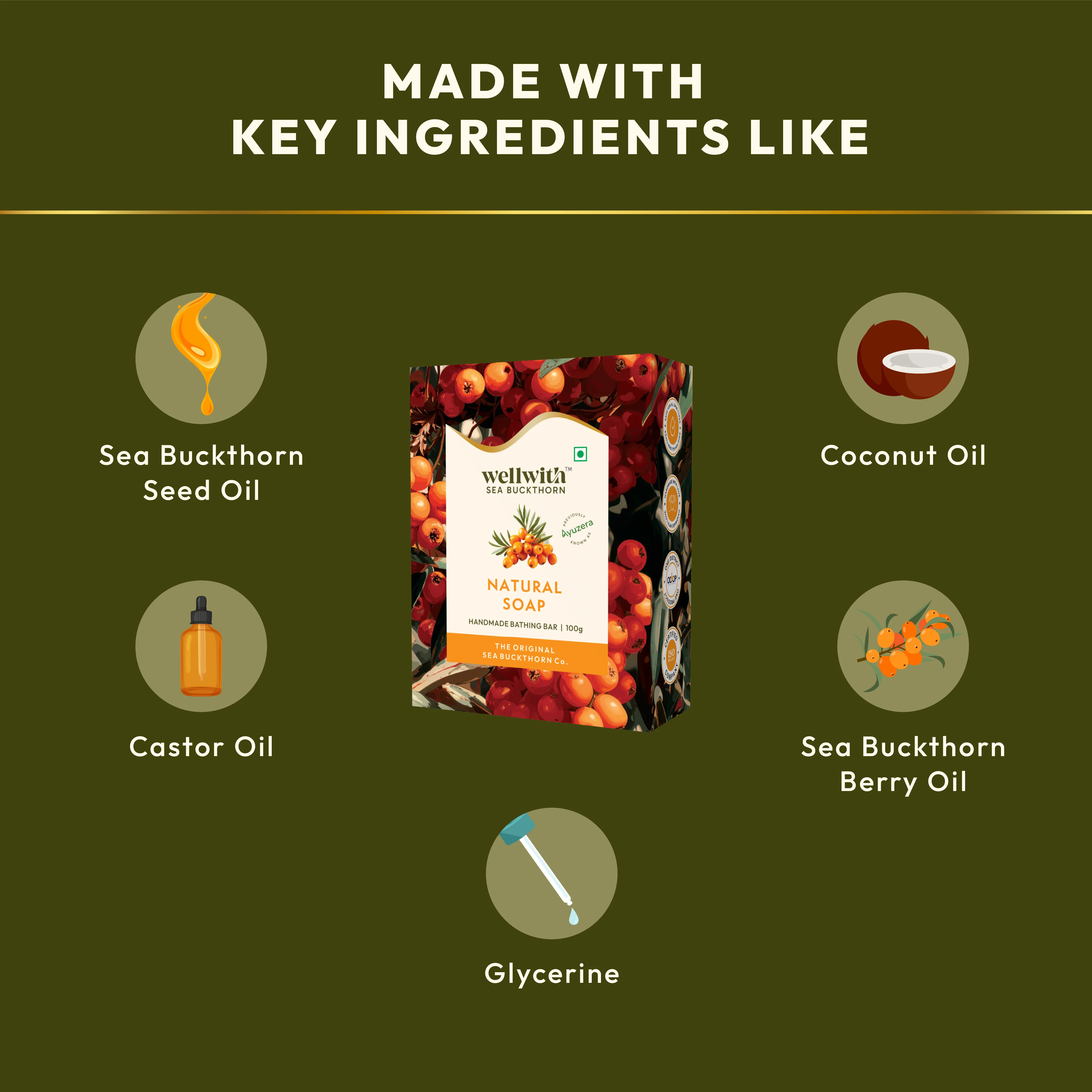 Sea Buckthorn Natural Soap 100gm - Image 7