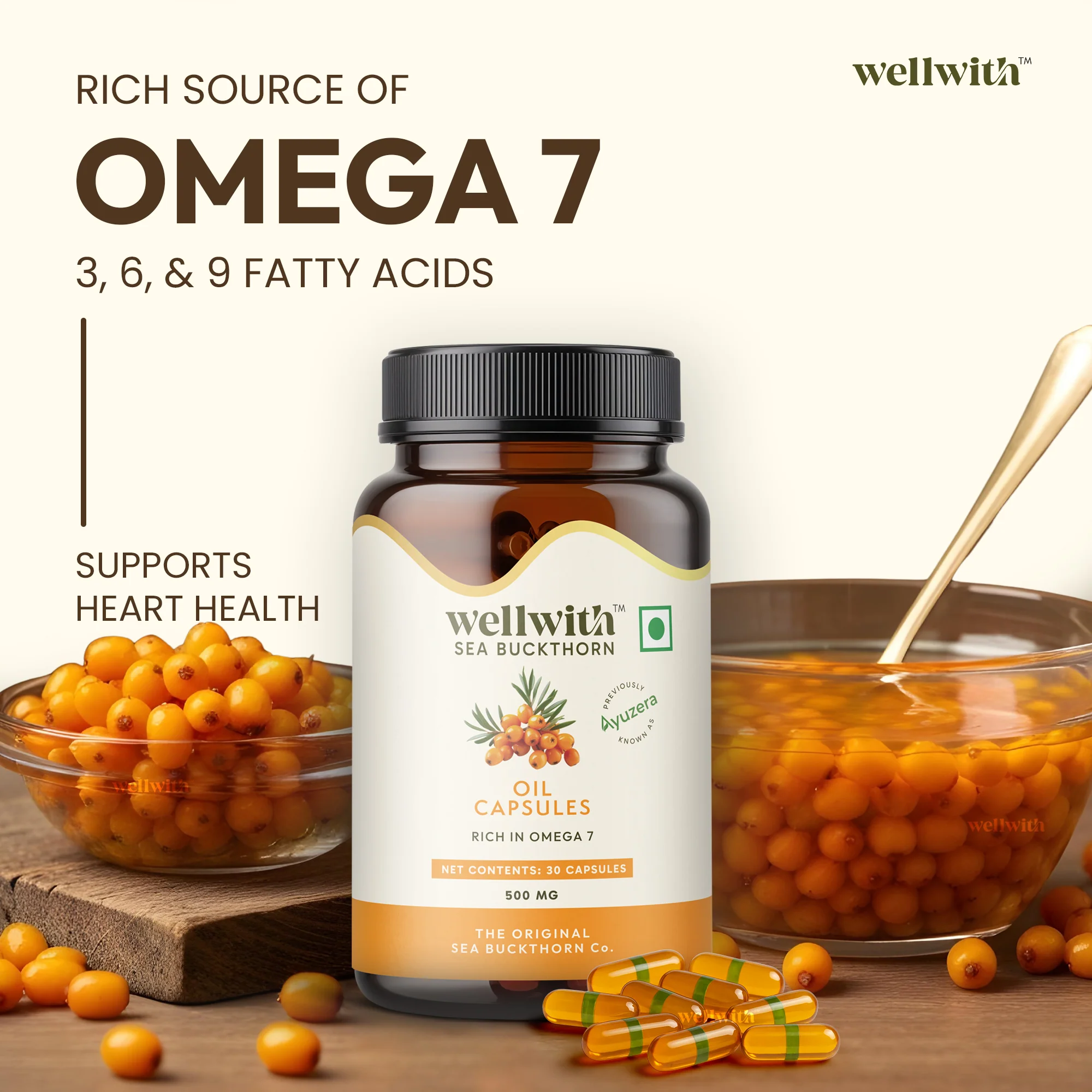 Sea Buckthorn Oil Capsules (30 Capsules) - Image 3