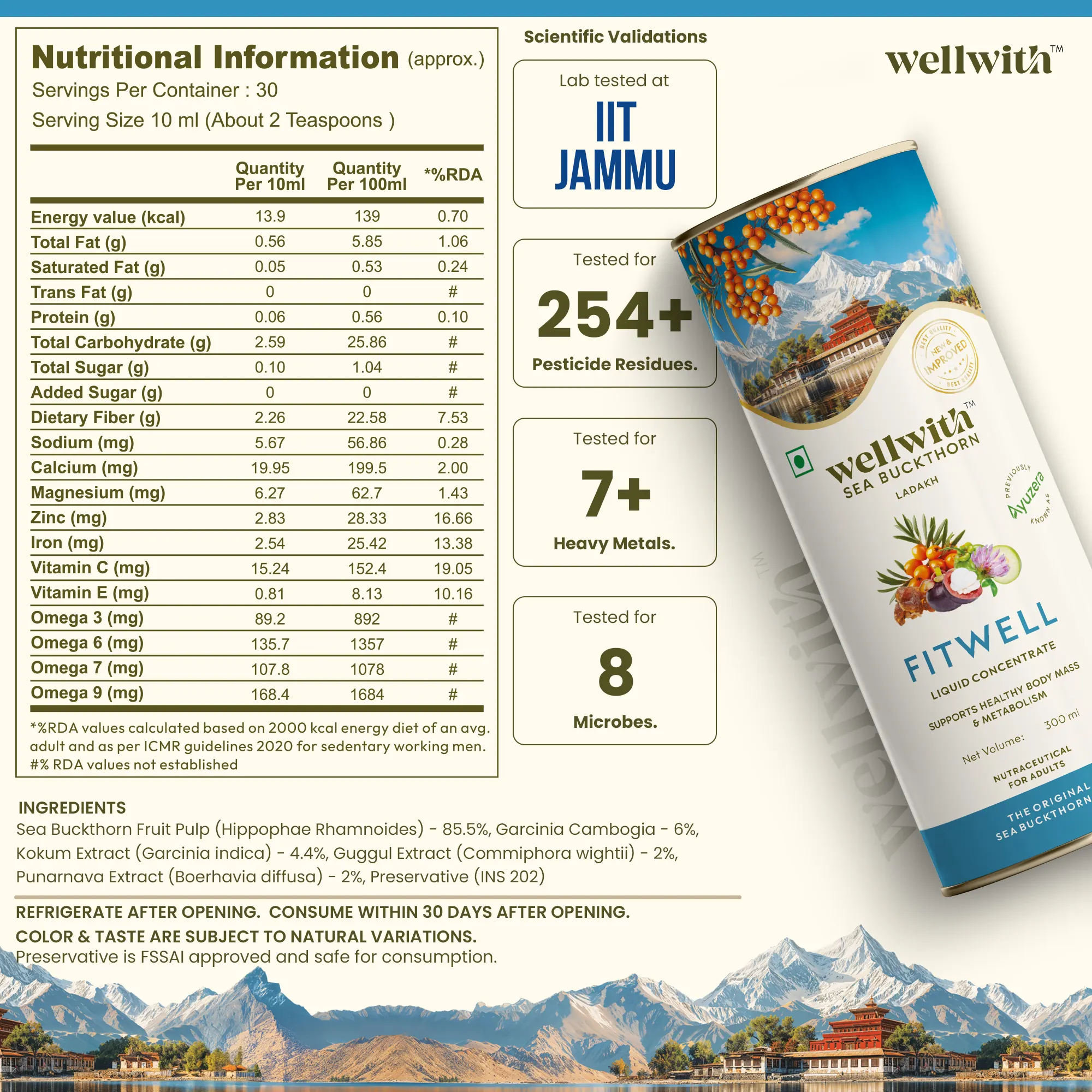 Sea Buckthorn FitWell 300ml - Image 3