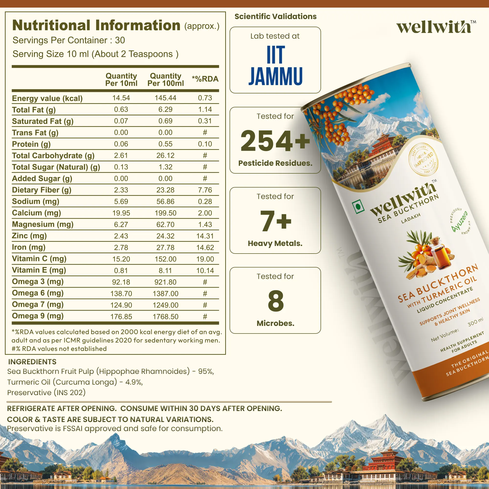 Sea Buckthorn With Turmeric Oil 300ml - Image 4